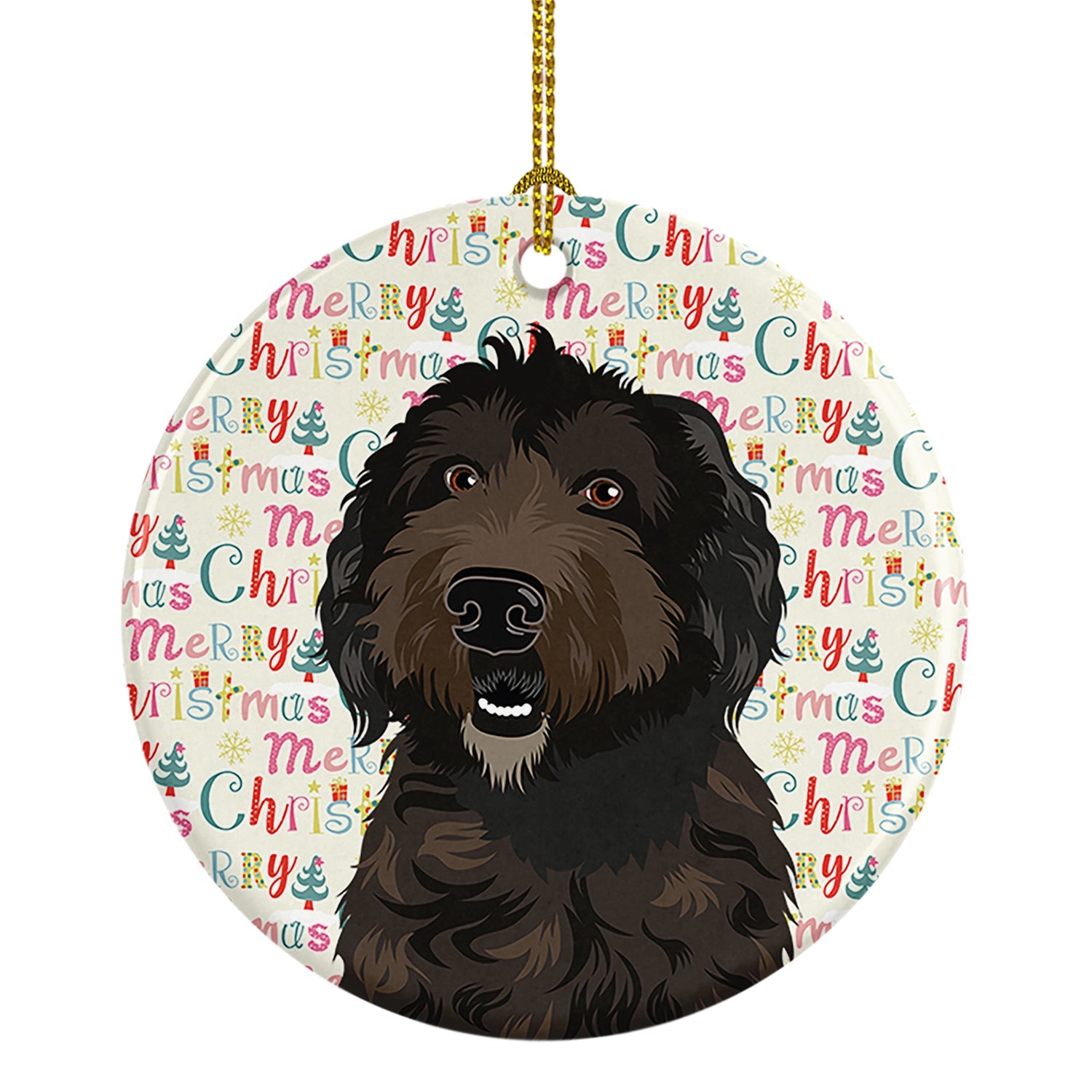Doodle Chocolate #1 Christmas Ceramic Ornament