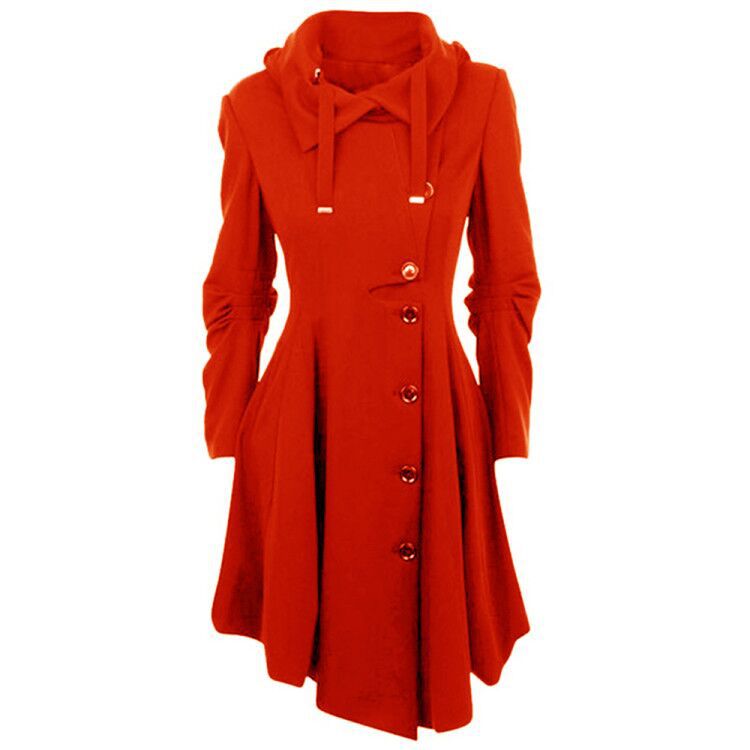 Slim Double Breasted Long Trench Coat