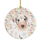 Chihuahua Dapple #2 Christmas Ceramic Ornament