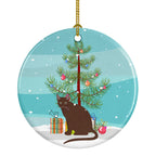 Raas Cat Christmas Ceramic Ornament
