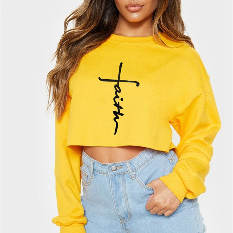 Street Style Letter Print Long Sleeve Round Neck Pullover | Streetwear