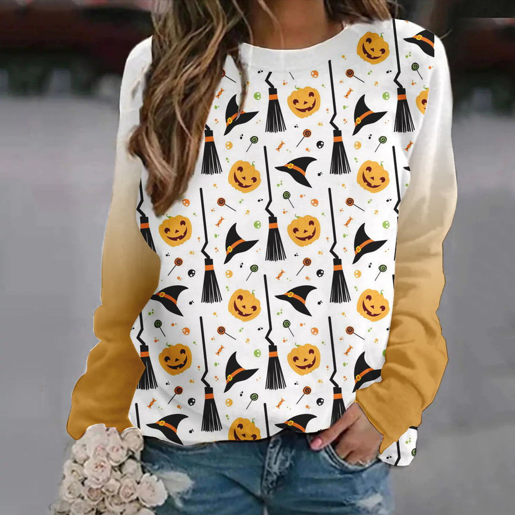 Women's Halloween Graphic Raglan Sleeve Sweater