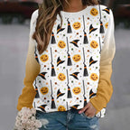 Women's Halloween Graphic Raglan Sleeve Sweater