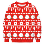 Digital Printing Women's Casual Round Neck Pullover Sweater | Streetwear