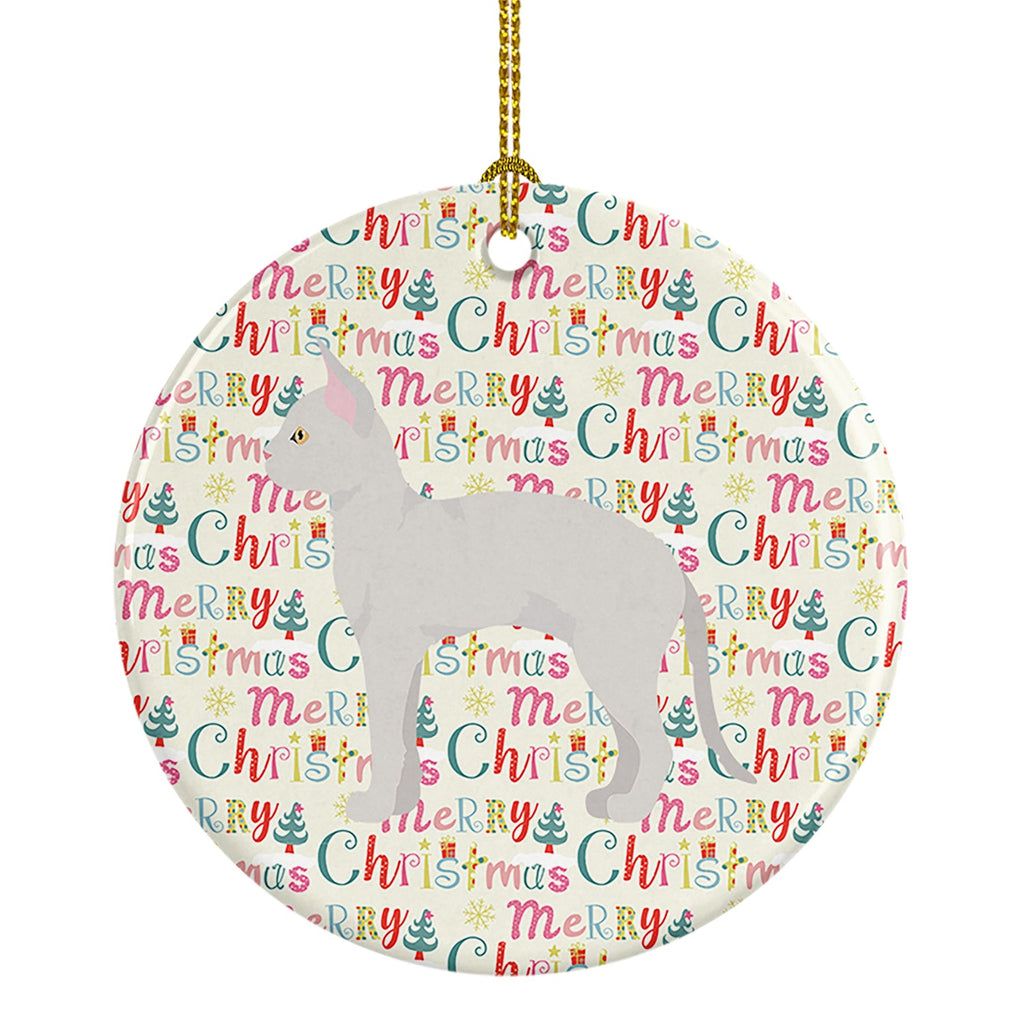 German Rex #3 Cat Christmas Ceramic Ornament