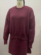 Chic Knit Sweater Skirt Set