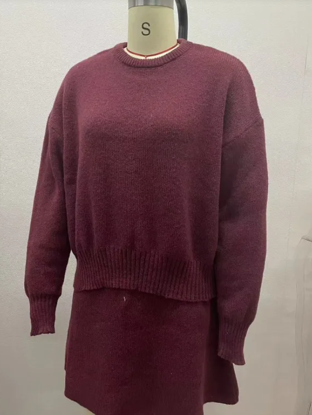 Chic Knit Sweater Skirt Set