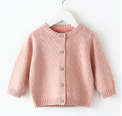Knitted Cardigan Sweater Top for Baby Girls
