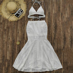 Solid Color Lace Bikini Set for Women - 2024 New Style