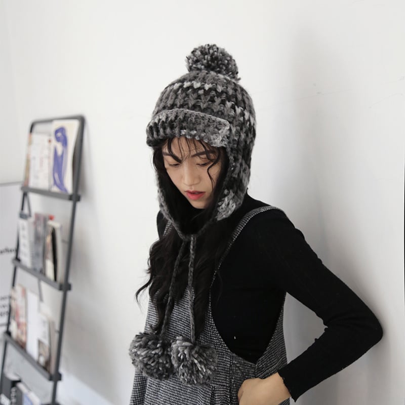 Mixed Color Wool Lei Feng Hat in European Style | Embroidered Cap