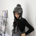 Mixed Color Wool Lei Feng Hat in European Style | Embroidered Cap