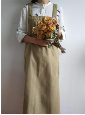 Japanese Cotton Apron Dress with Pockets
