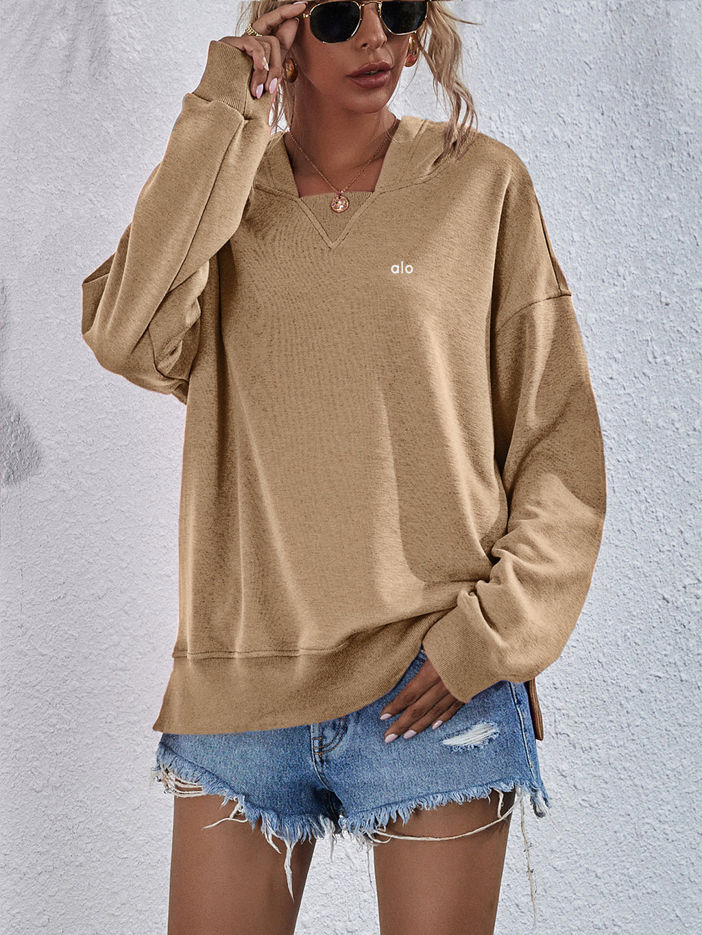 Women's Casual Candy Color Long Sleeve Hoodie | Streetwear