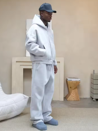 Simple Casual Couple Hoodie & Sweatpants Set | Streetwear