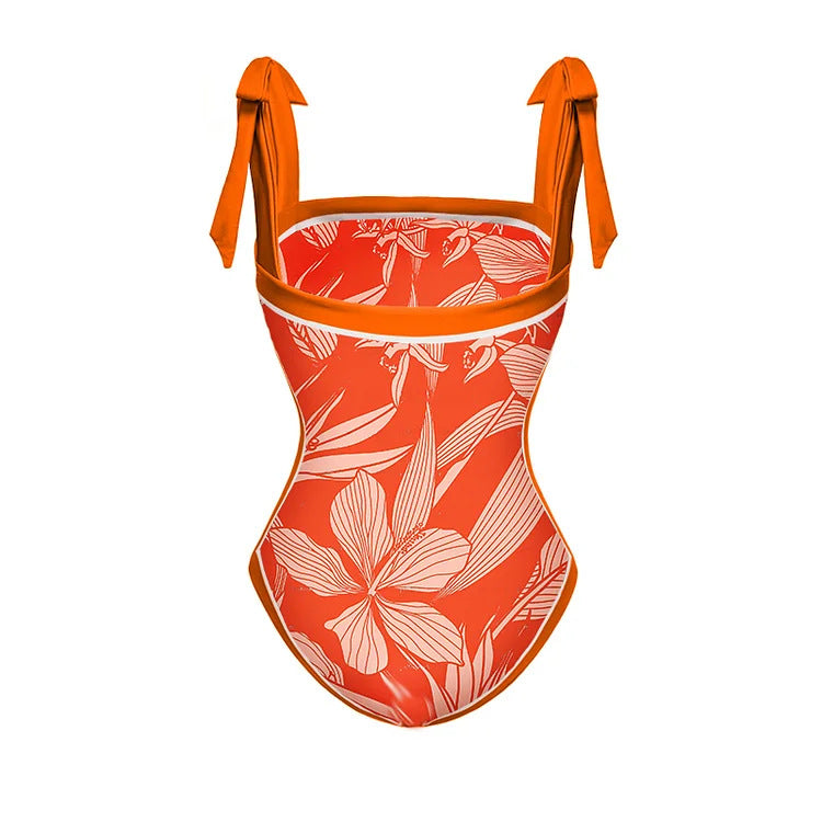 2024 Amazon AliExpress Floral Print Swimsuit Set