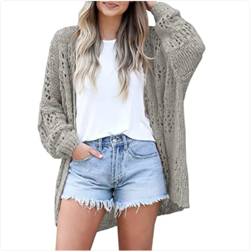 Lightweight Long-Sleeve Loose Cardigan