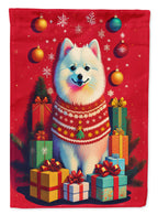 Japanese Spitz Holiday Christmas House Flag