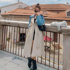 Mid-Length Loose Waist Over-The-Knee Women's Windbreaker