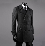 Loose Cashmere Trench Coat for Young and Middle-aged