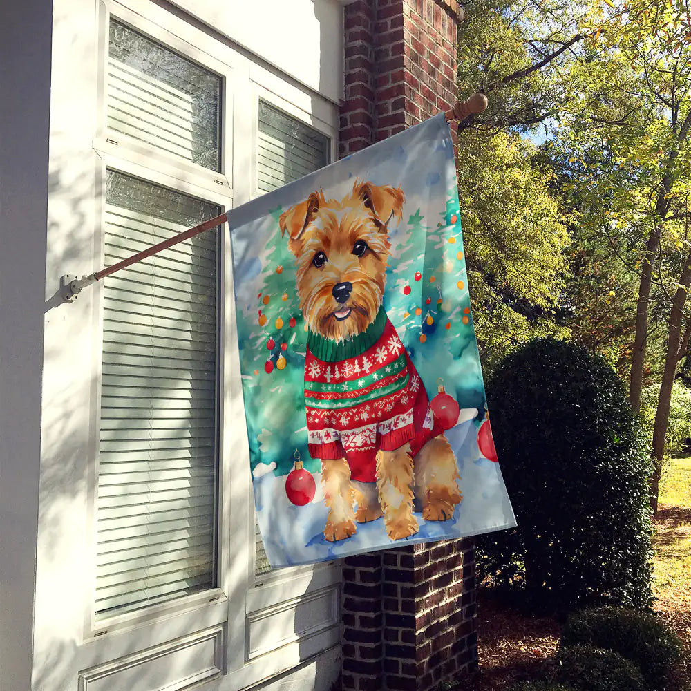Norfolk Terrier Christmas House Flag