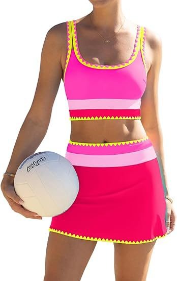 High-waisted Contrast Two-piece Bikini
