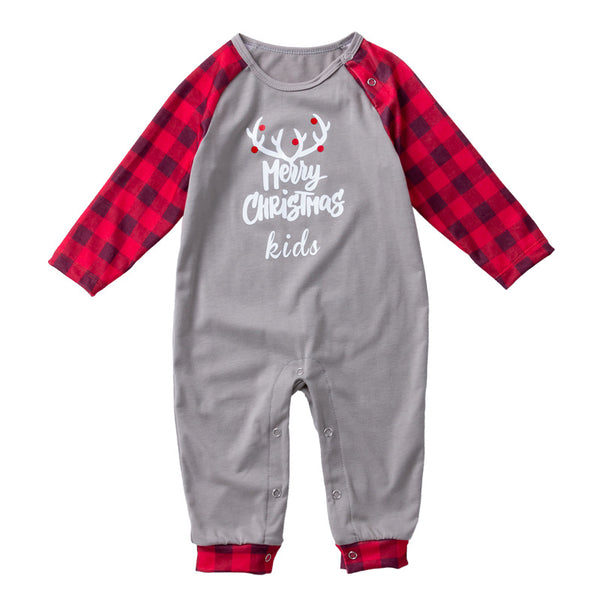 Infant Merry Christmas Plaid Romper