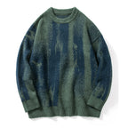 Design Oil Painting Color Matching Sweater Outfit