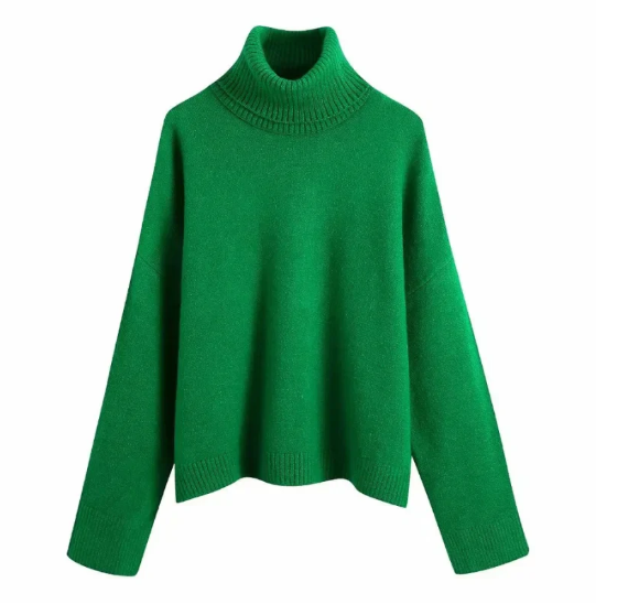 Elisa Knit Sweater - Simple Stylish Stand Collar Top