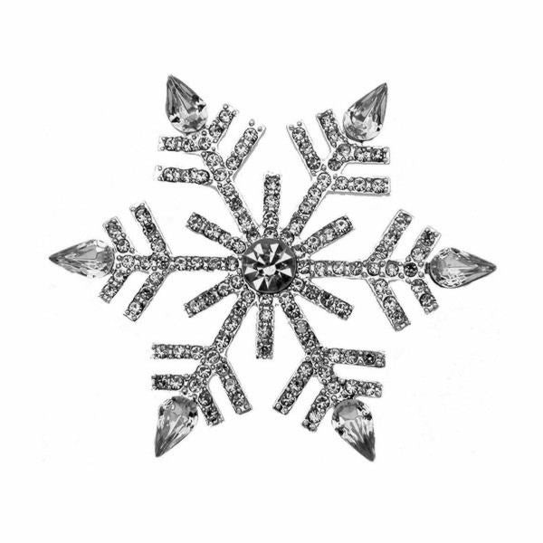 Alloy Jewelry Christmas Snowflake Brooch Gift