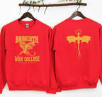 Vintage Fourth Wing Dragon Rider Sweatshirt, 2-Sided Print | Streetwear