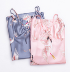 New Silk Pajamas, Women's Summer Crane Slip Dress