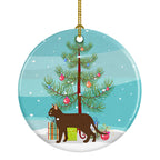 Suphalak Cat Christmas Ceramic Ornament