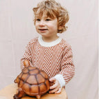 Children's Round Neck Pullover with Christmas Wave Pattern