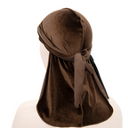 Unisex Velvet Long Tail Beanie | Embroidered Cap