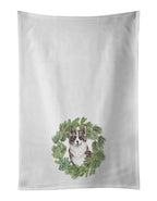 Corgi Brindle Christmas Wreath Kitchen Towel Set of 2