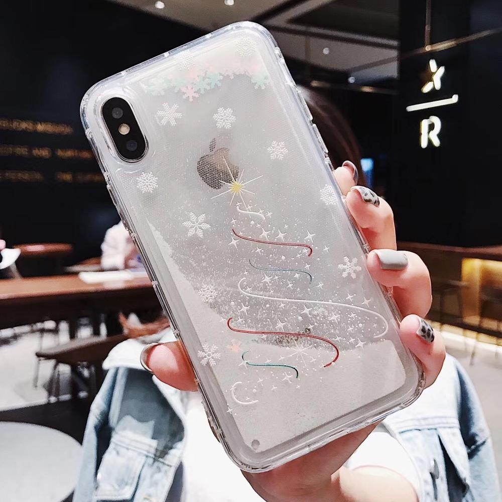 Snowflake Liquid Sand Christmas Phone Case | Protective Cover