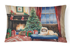 Pekingese Cozy Christmas Throw Pillow