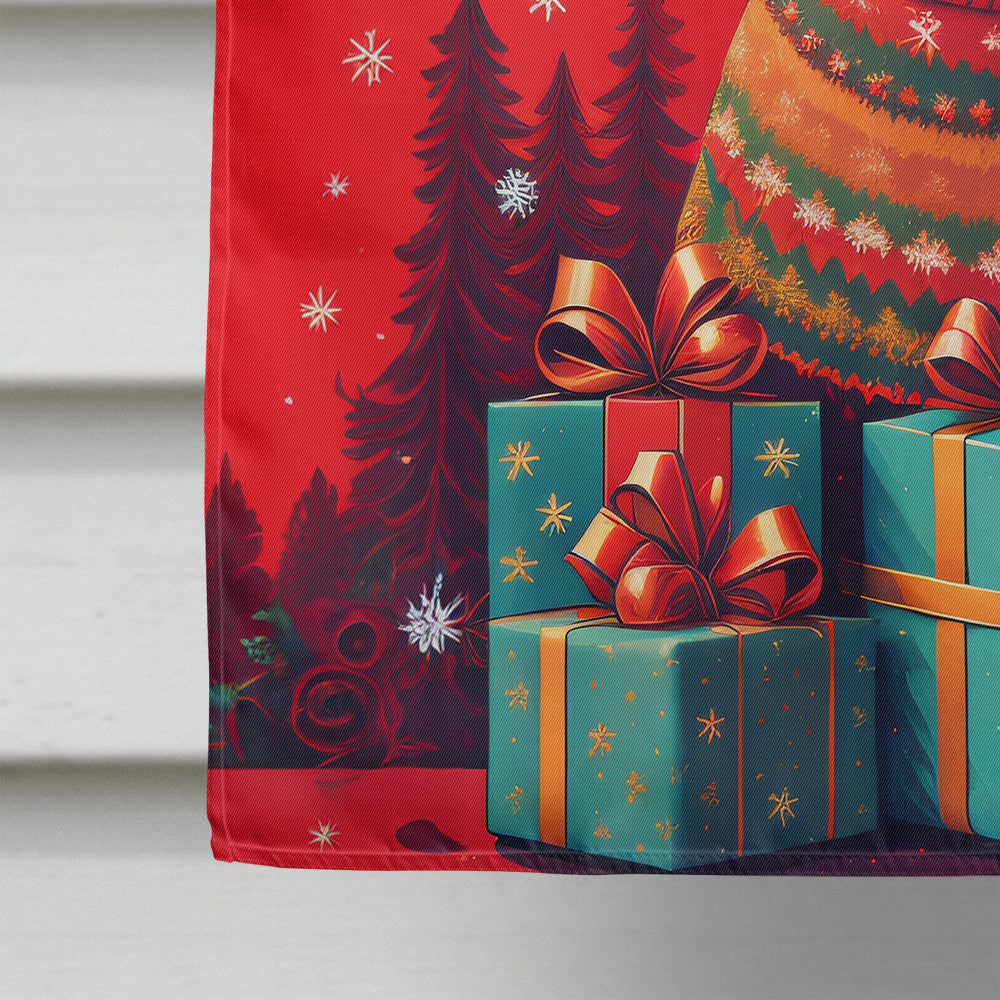 Dachshund Holiday Christmas House Flag