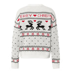 Plus Size Christmas Heart Reindeer Sweater for Women