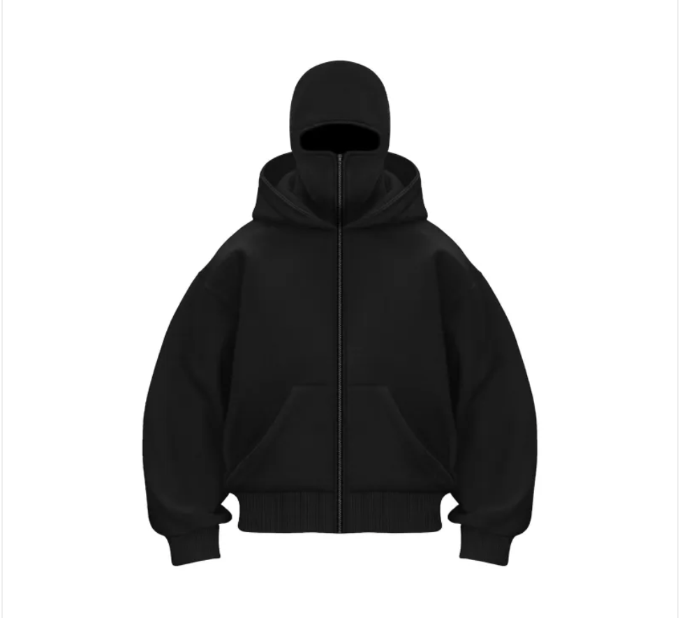 Fleece-Lined Dual Hood Sweatshirt | Streetwear