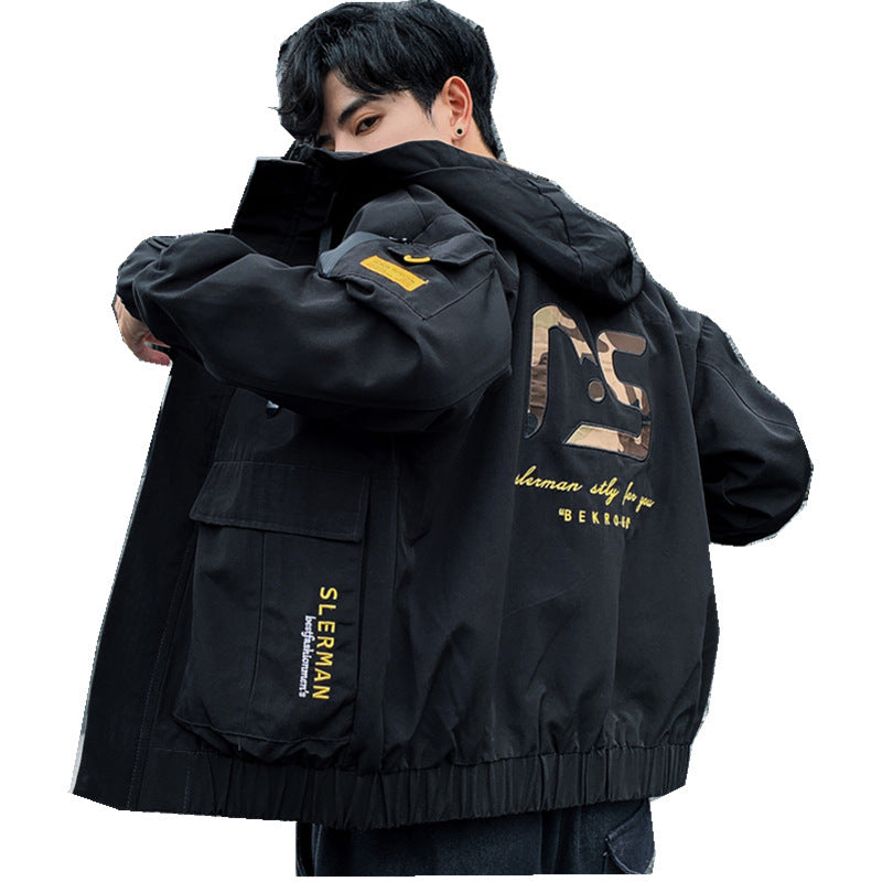 Trendy Korean Jacket with Functional Tooling Design