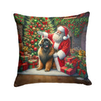 Leonberger and Santa Claus Throw Pillow