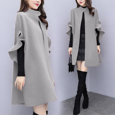 Mid-Length Woolen Coat for Stylish Warmth