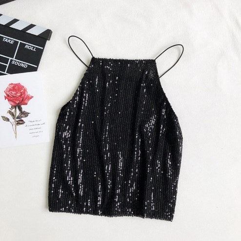 2019 Summer Women's Sequin Neck Top and Dress