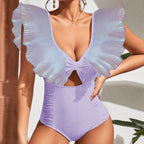 2024 New Women's One-Piece Swimsuit with Ruffles