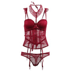 Lace Bodysuit and Stockings Set for Intimate Wear