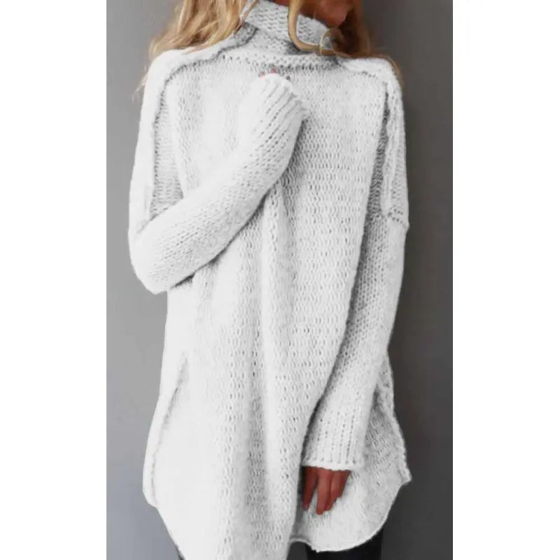 Heaps Collar Three-needle Craft Long-sleeved Sweater