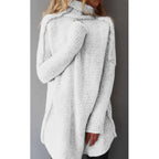 Heaps Collar Three-needle Craft Long-sleeved Sweater