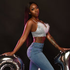 Spring 2020 V-Neck Sexy Glitter Camisole Top