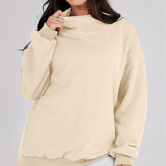 Solid Color Long Sleeve Pullover for Women | Streetwear